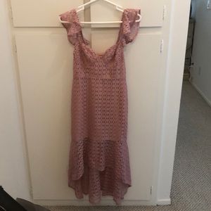 NWT Line & Dot pink midi dress XS